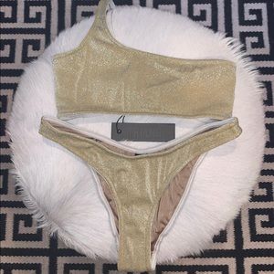 Triangl One Shoulder Sparkle Bikini